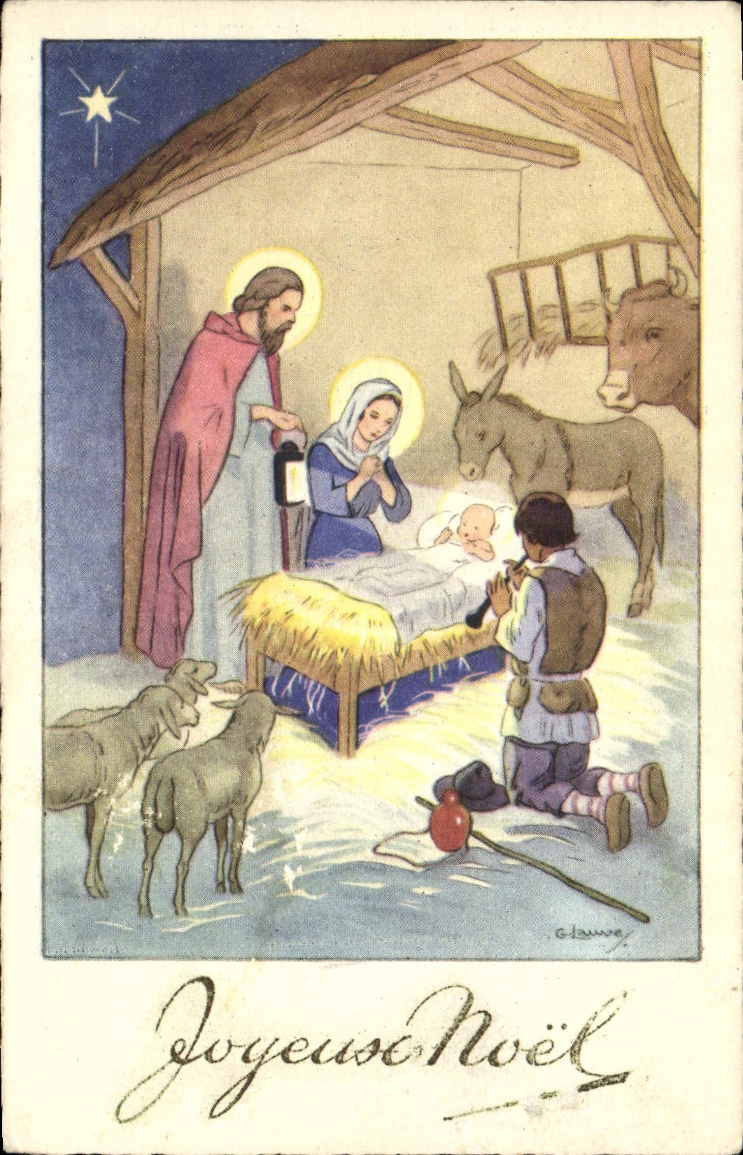 CPA Fantaisie Illustrateur Noel