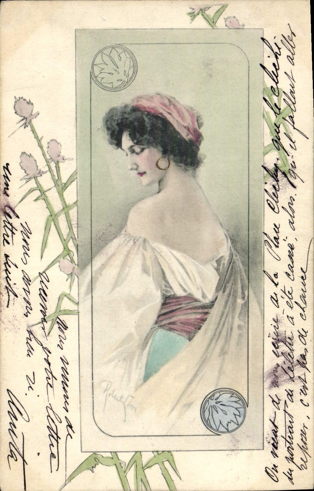 CPA Fantaisie Illustrateur Femme