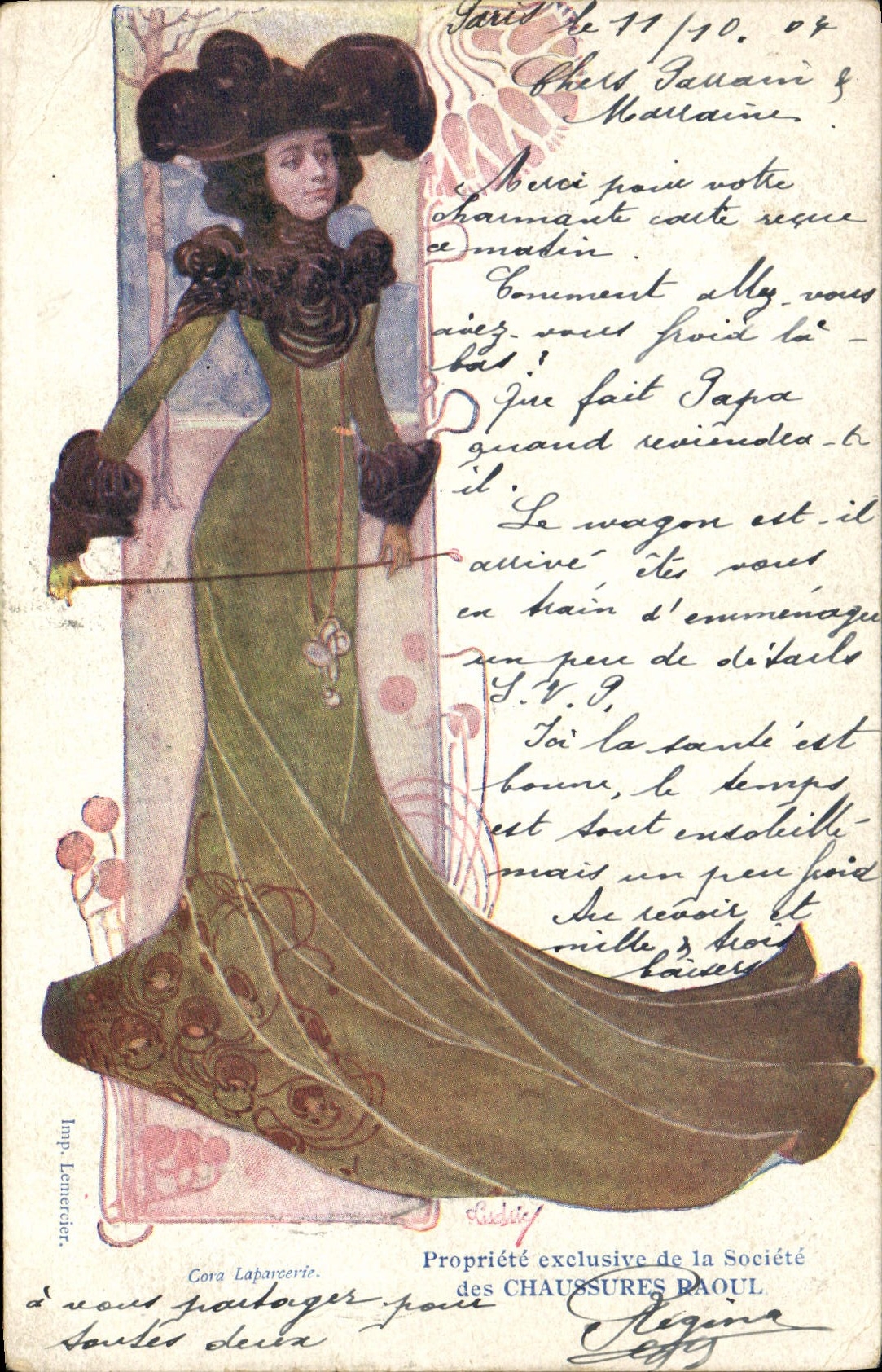CPA Fantaisie Illustrateur Femme Chaussures Raoul