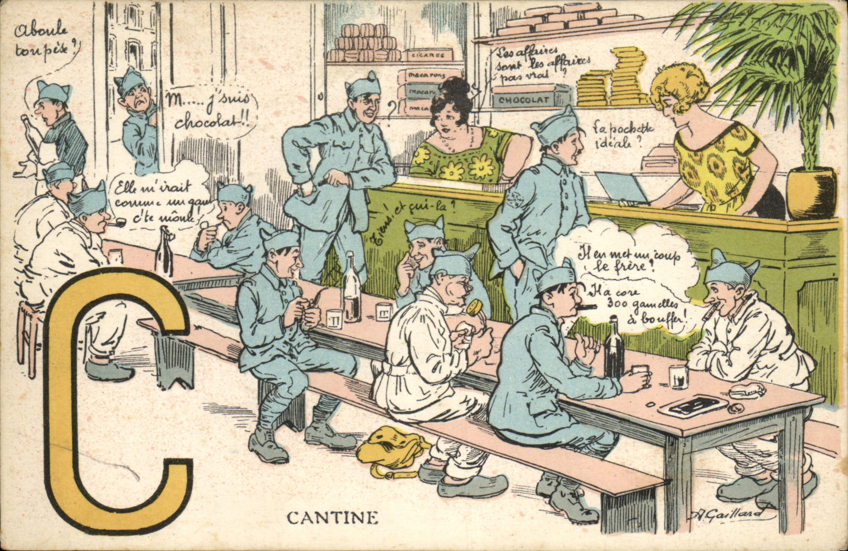 CPA Militaria Cantine
