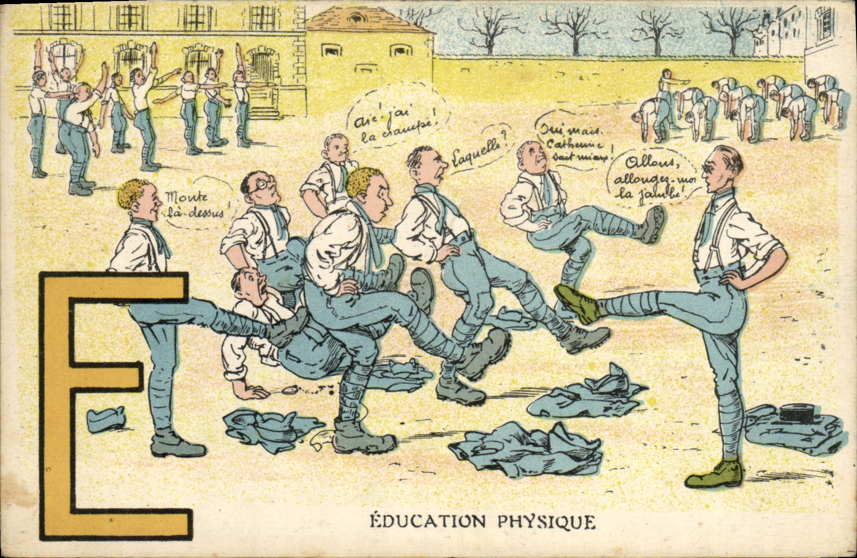 CPA Militaria Education physique