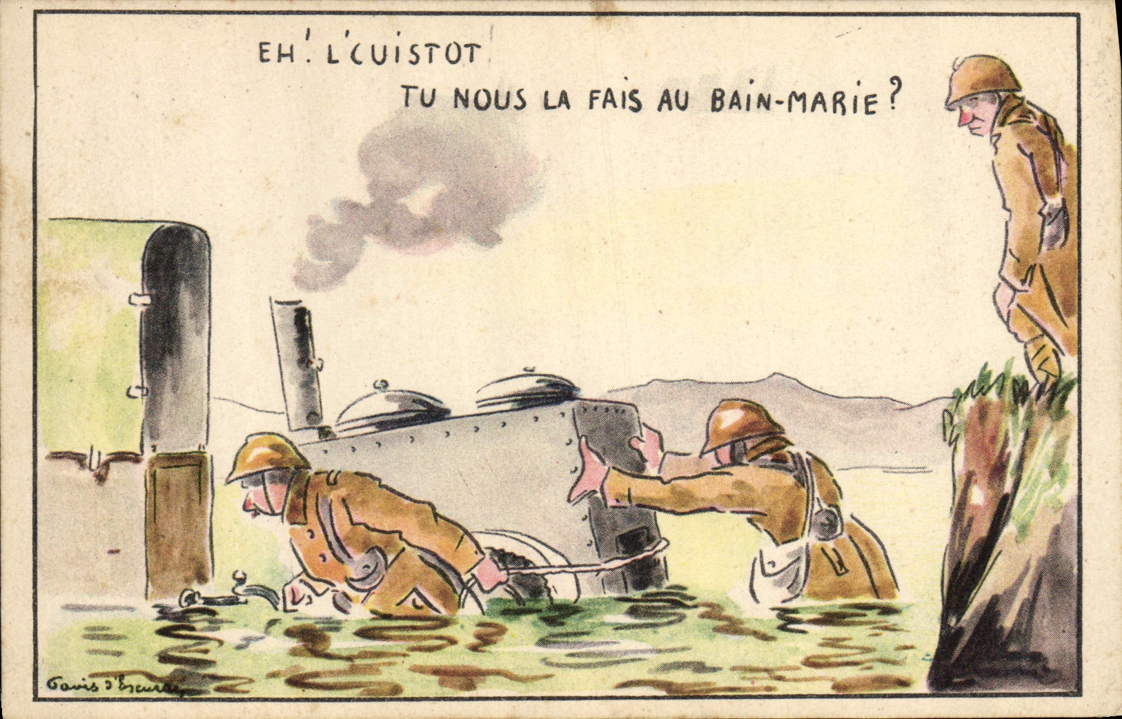 VINTAGE POSTCARD Militaria Marie Bath