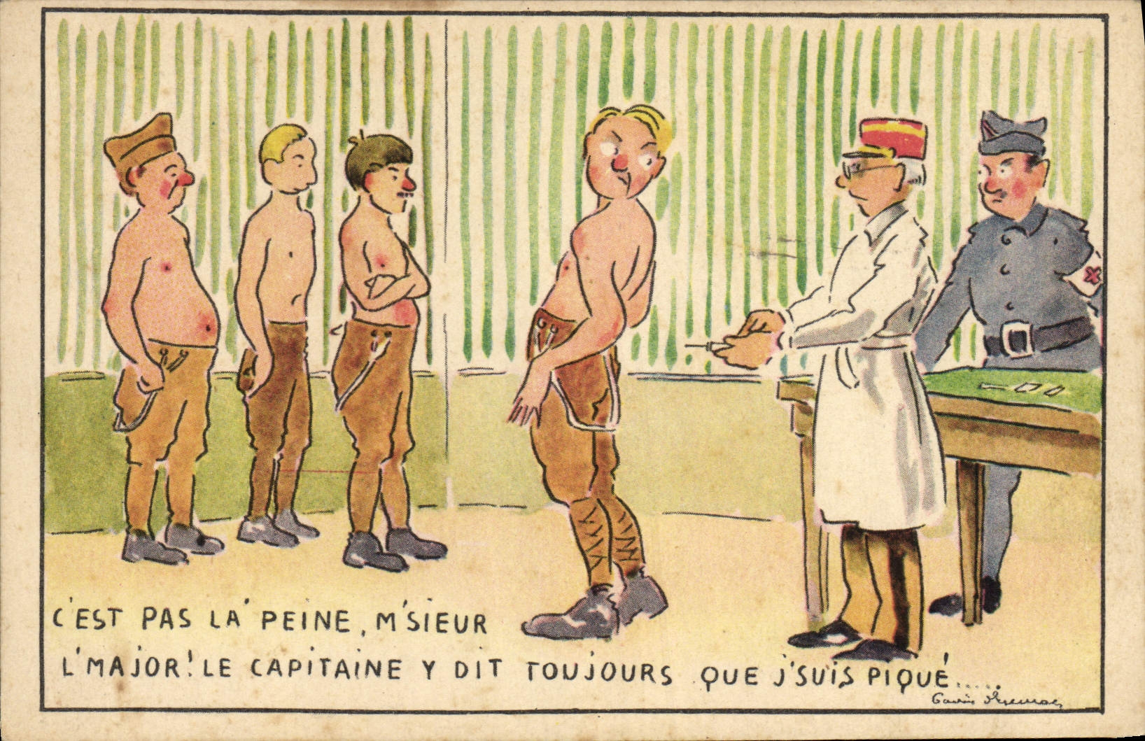 VINTAGE POSTCARD Militaria Doctor