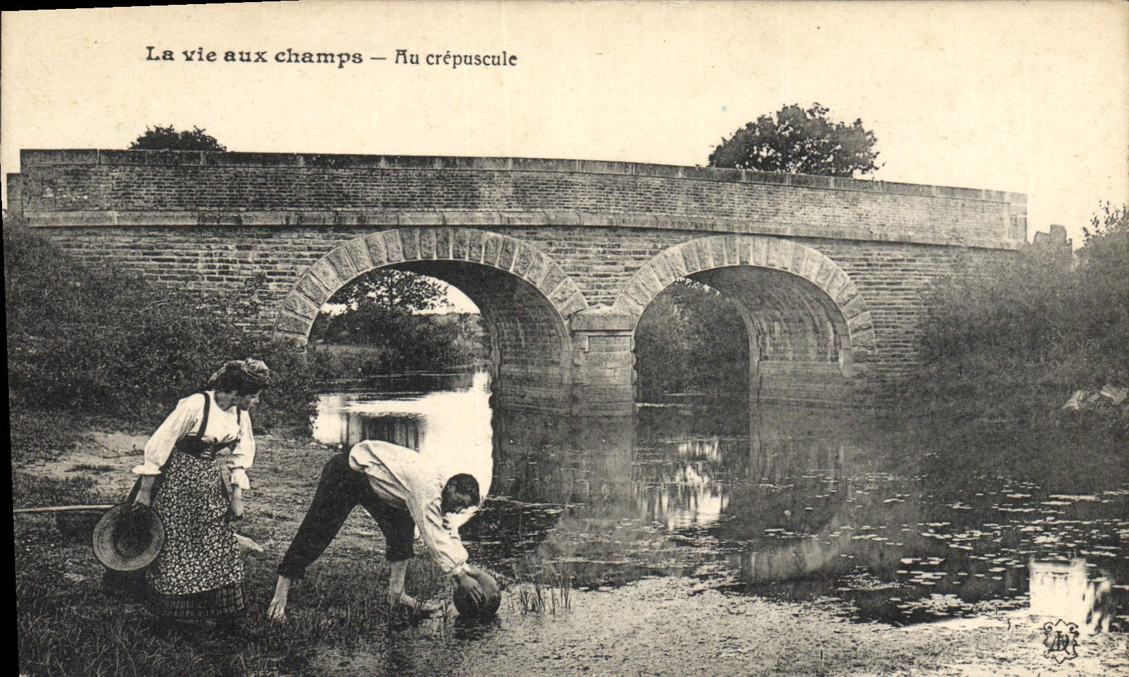 CPA Folklore La vie aux champs Ma crepuscule 