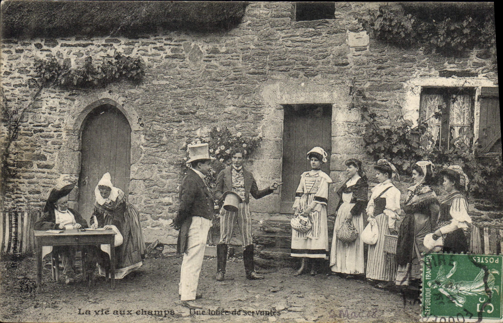 CPA Folklore La vie aux champs Servantes 