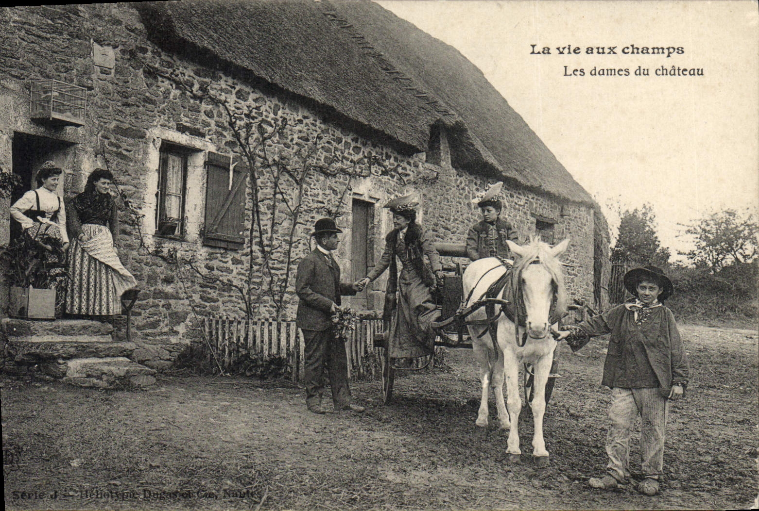 CPA Folklore La vie aux champs Les dames du chateau Cheval