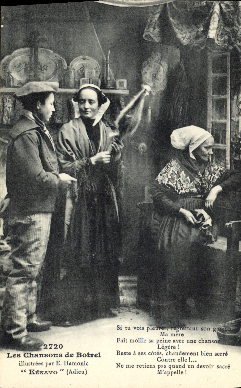 CPA Folklore Les chansons de Botrel Kenavo