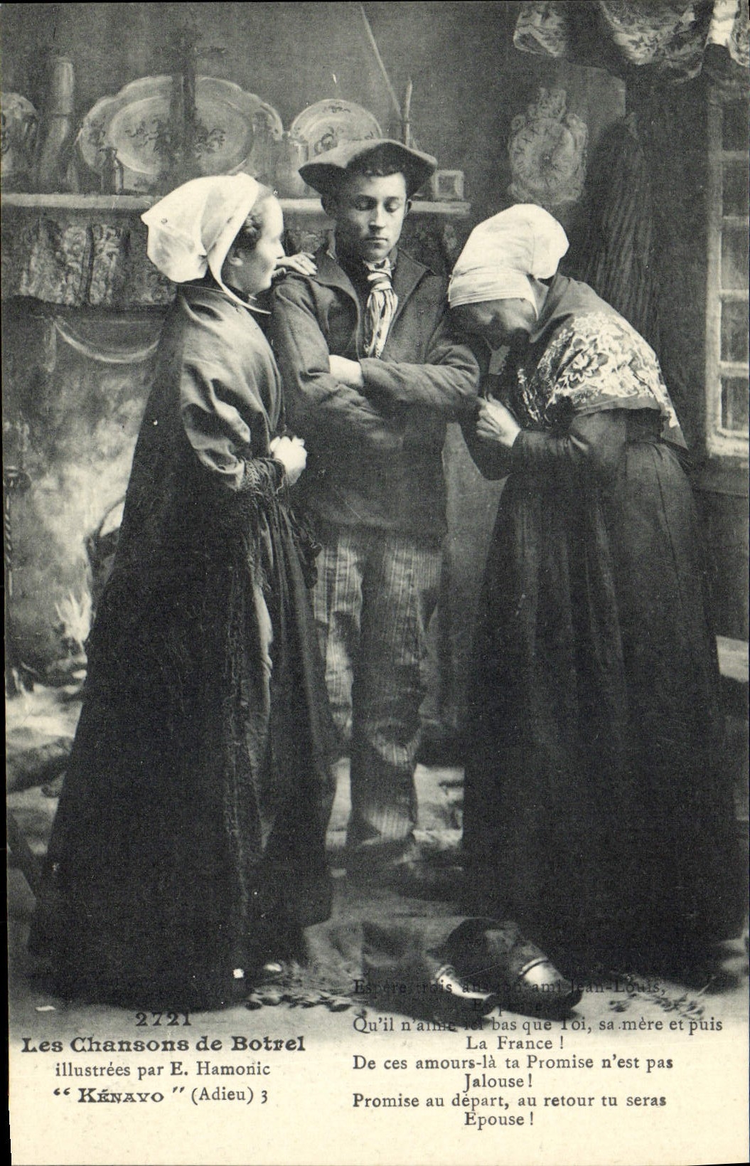 CPA Folklore Les chansons de Botrel Kenavo 