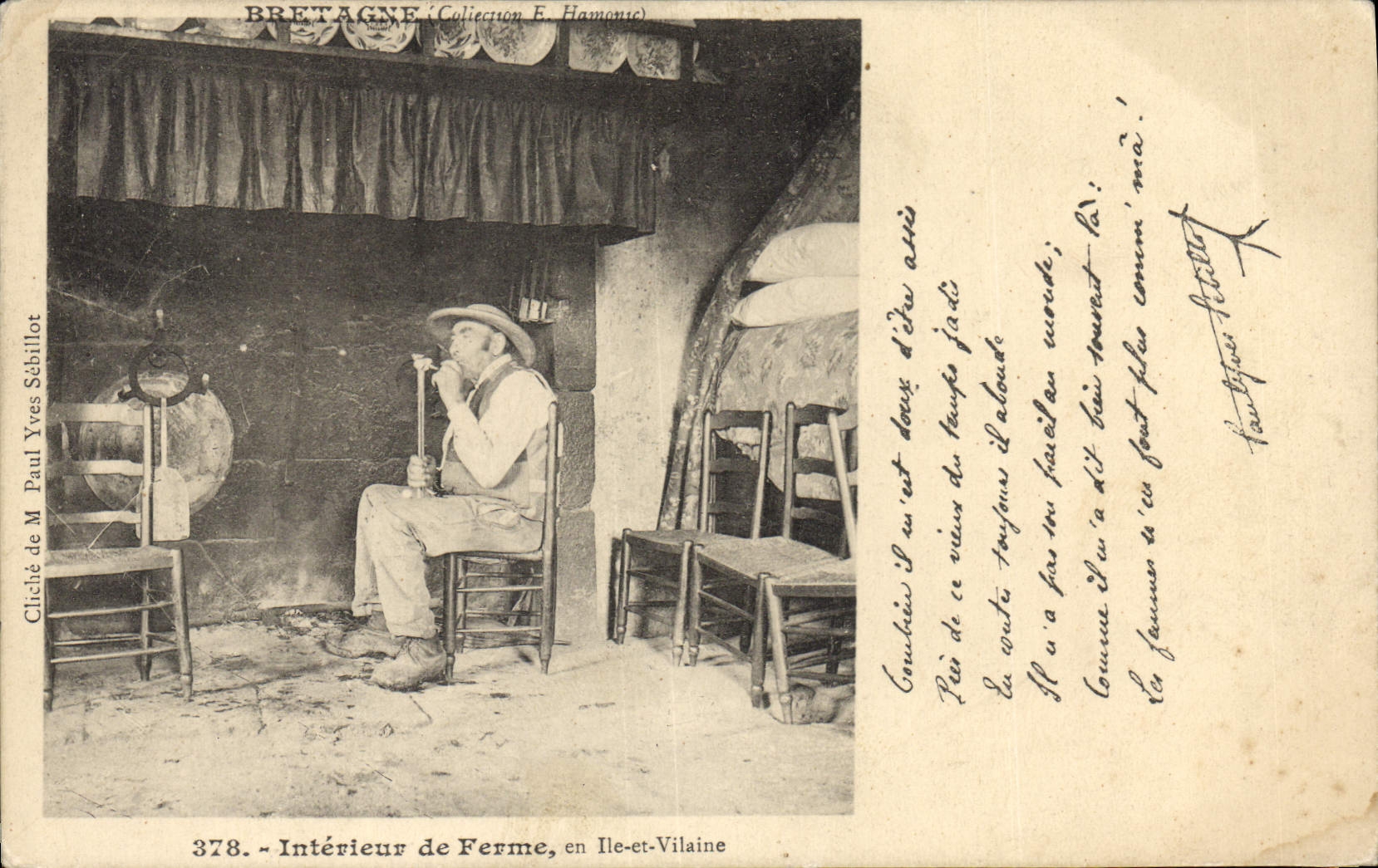 CPA Folklore Interieur de ferme en Ile et Vilaine Bretagne 