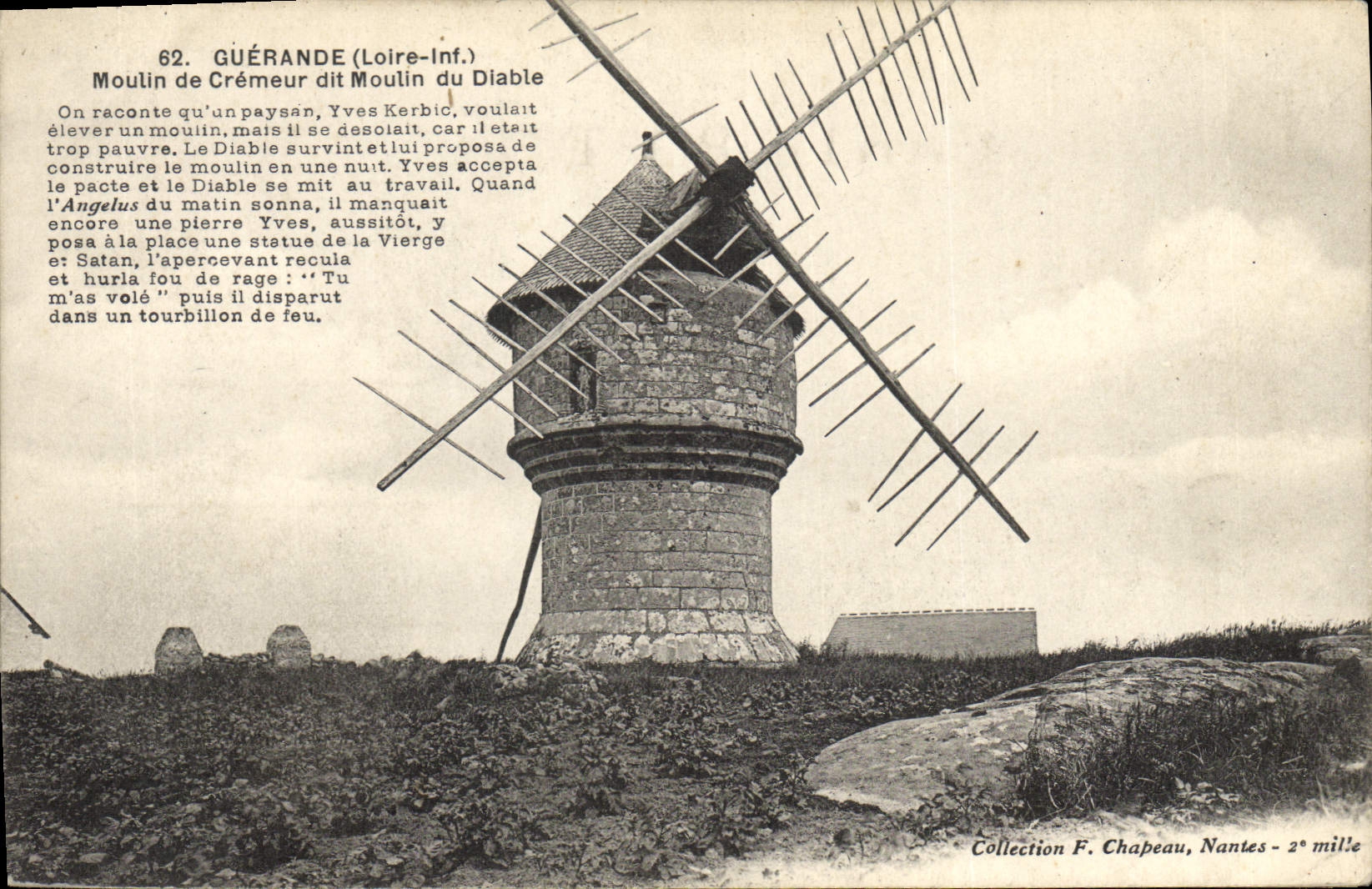 CPA Guerande Moulin de cremeur dit Moulin du diable 