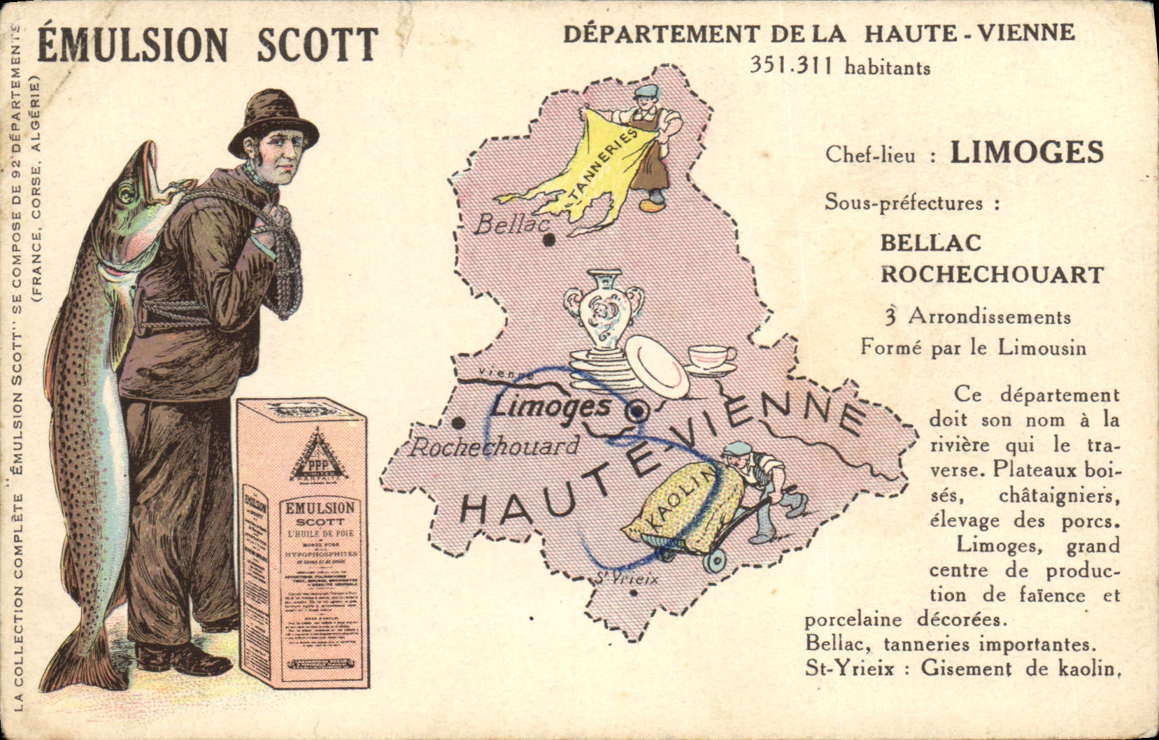 VINTAGE POSTCARD High Vienna Limoges Emulson Scott Poisson