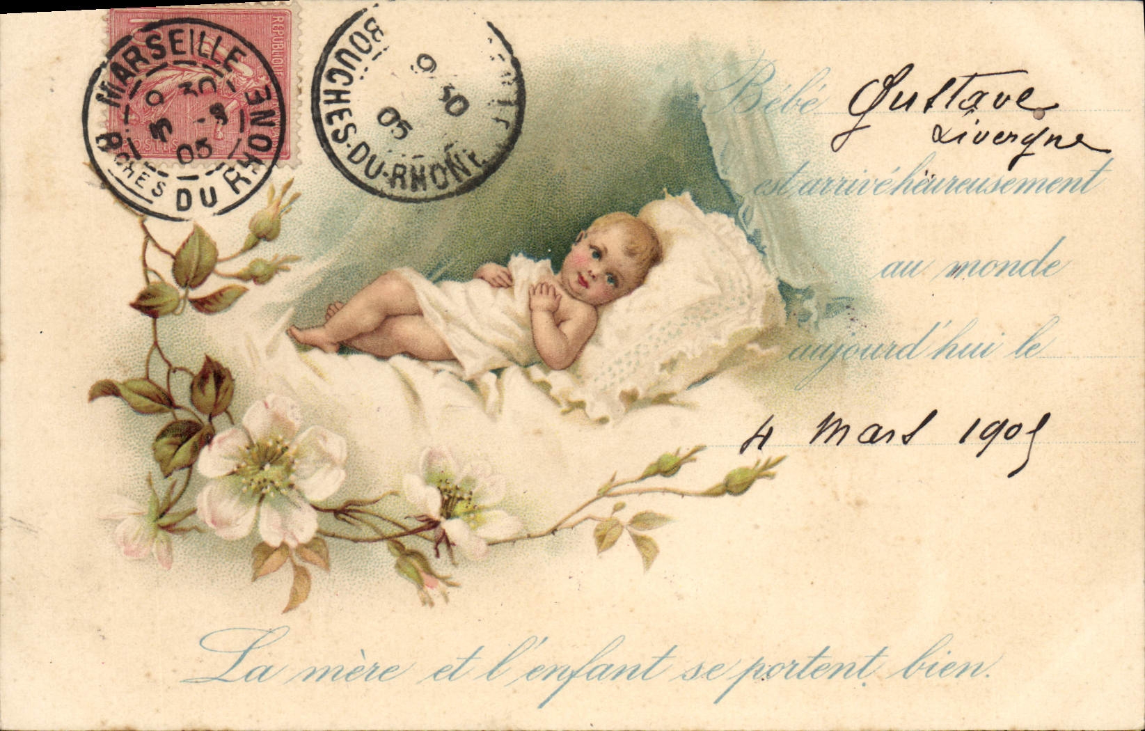 VINTAGE POSTCARD Fantasy Child Baby Gustave Livergne
