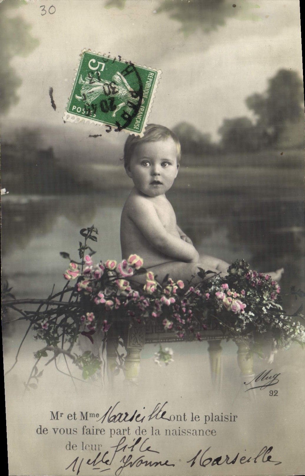 CPA Fantaisie Enfant Bebe Marseille