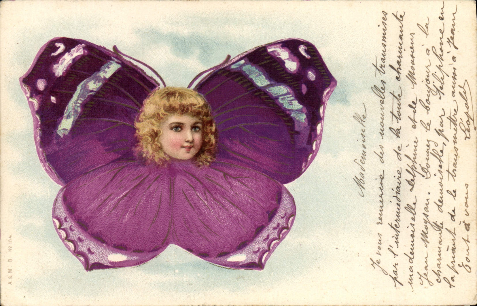 CPA Papillon Enfant