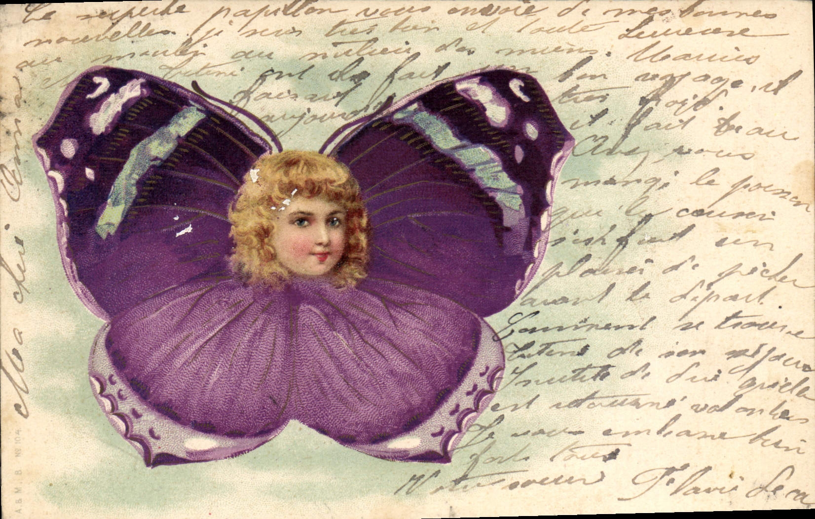 CPA Papillon Enfant