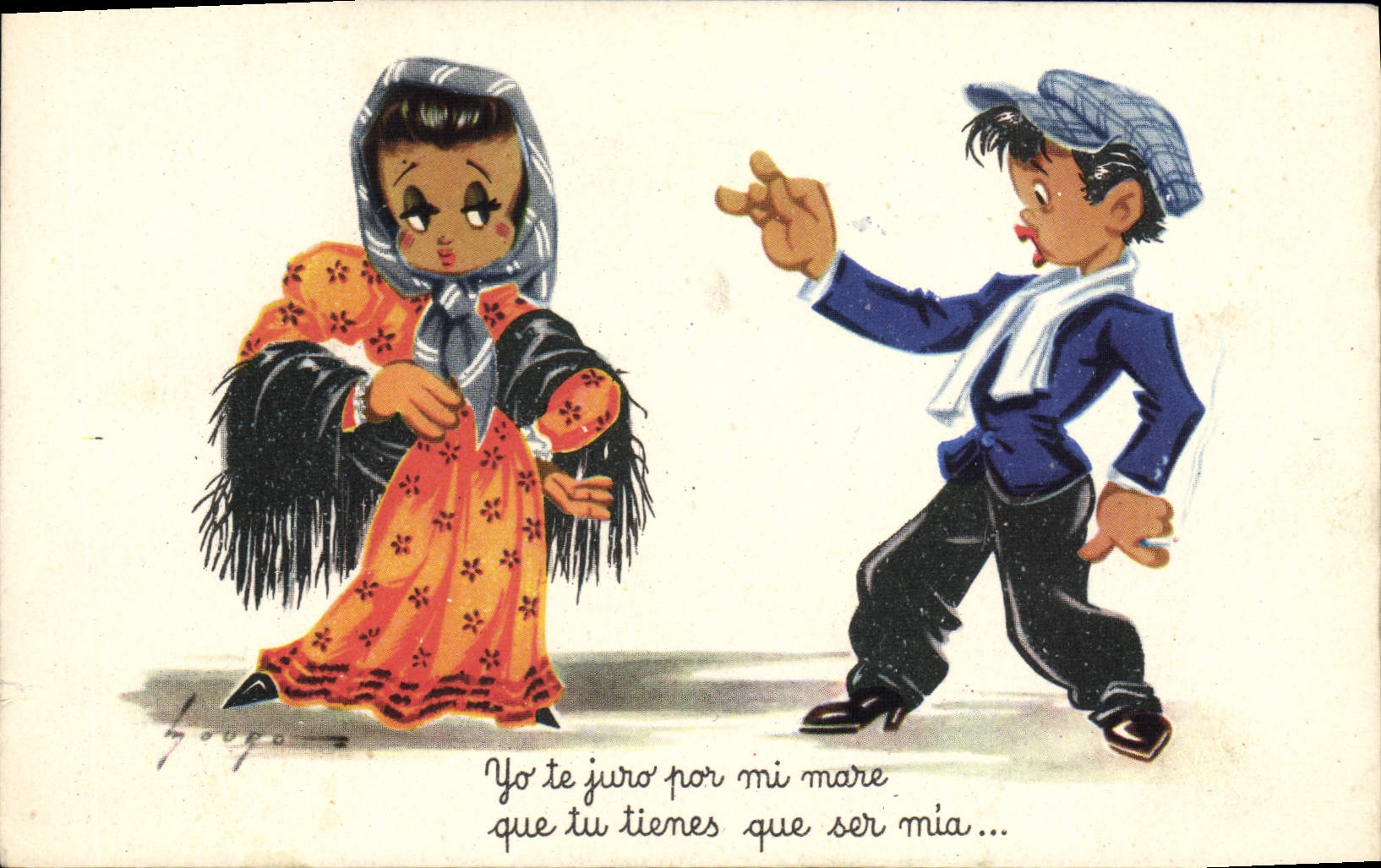 CPA Folklore Enfants