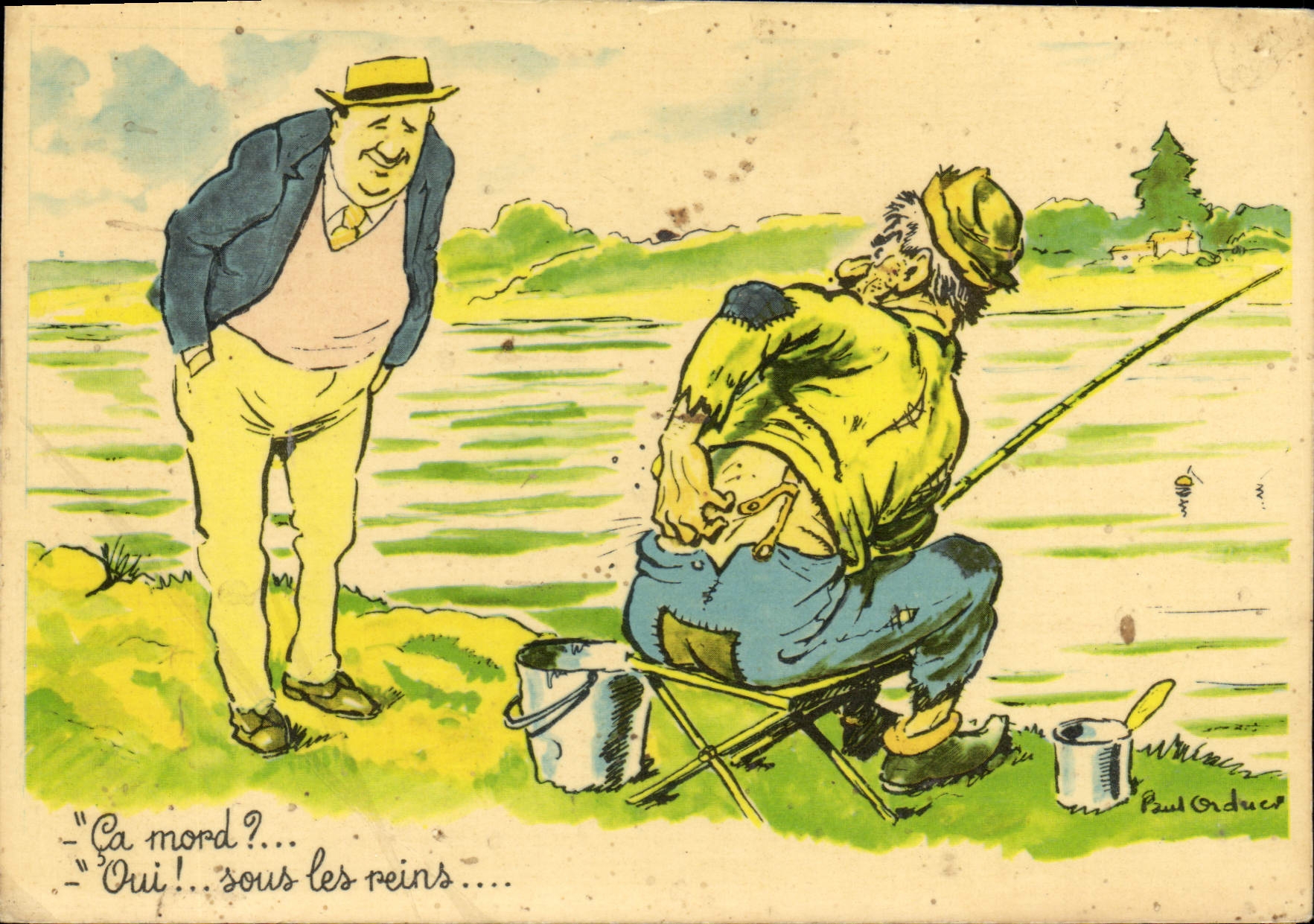CPA Humour Peche Pecheur 