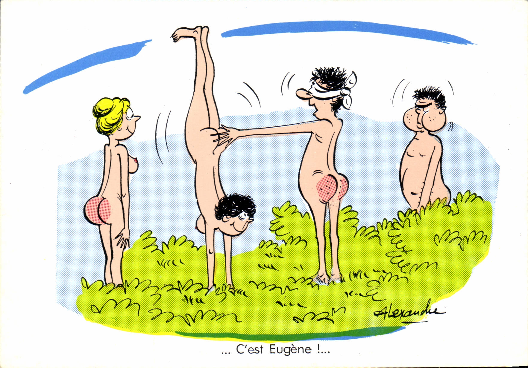CPA Humour Naturiste Chez Eugene