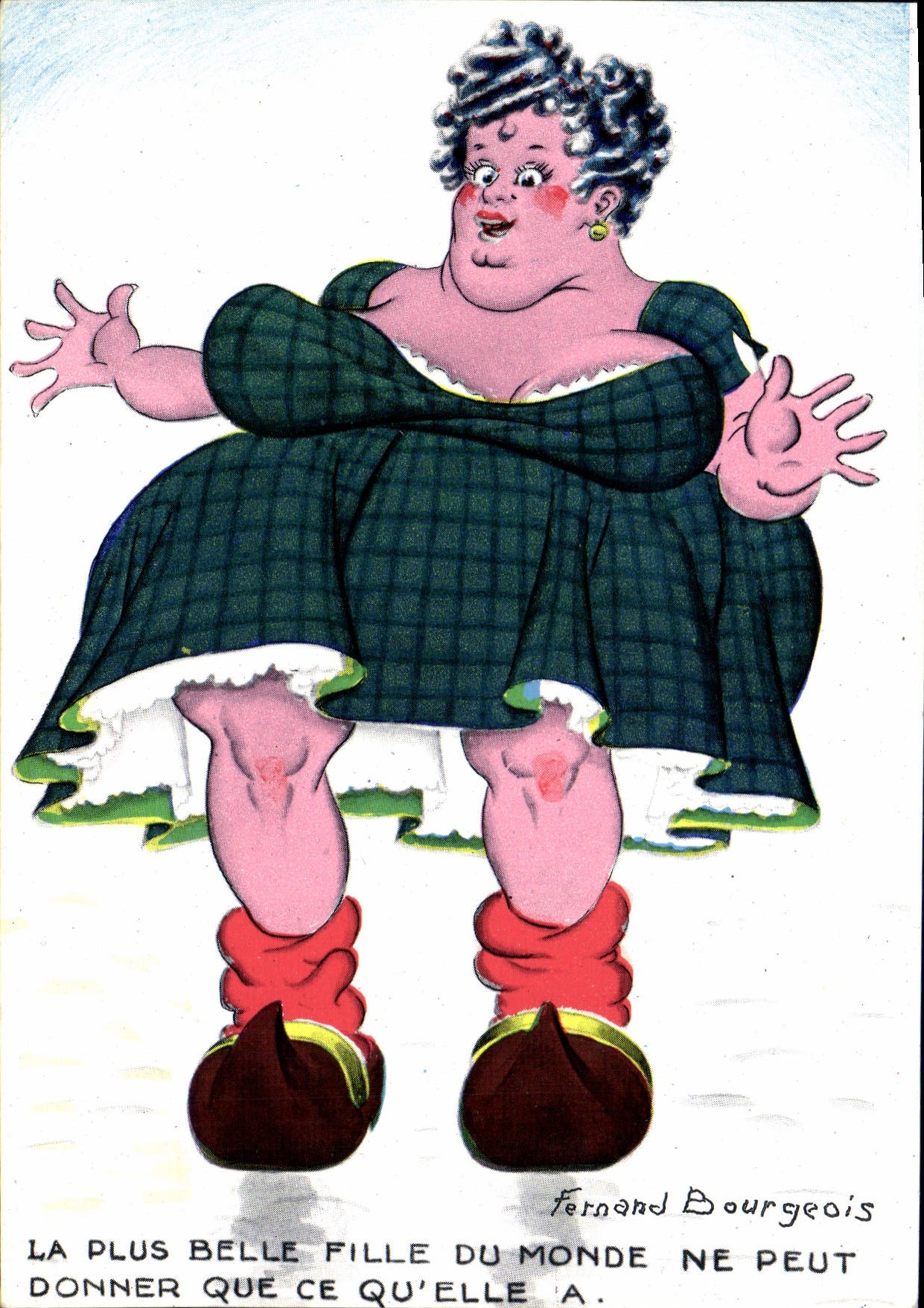 Humor de la POSTAL de la VENDIMIA la muchacha más hermosa del mundo