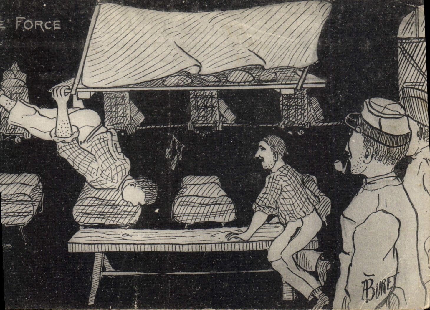 VINTAGE POSTCARD Militaria Feat of ingenuity