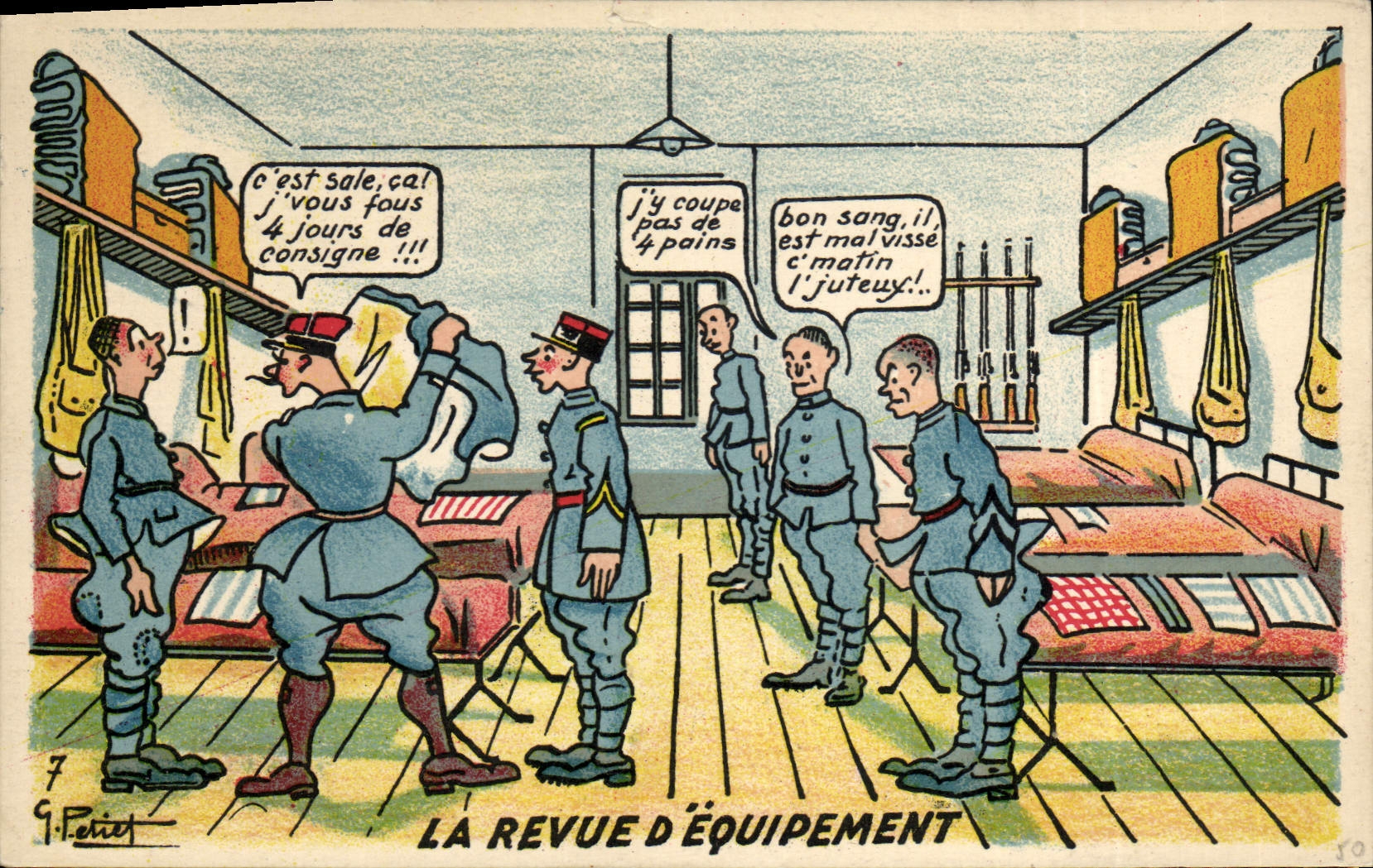 CPA Militaria La revue d'equipement 