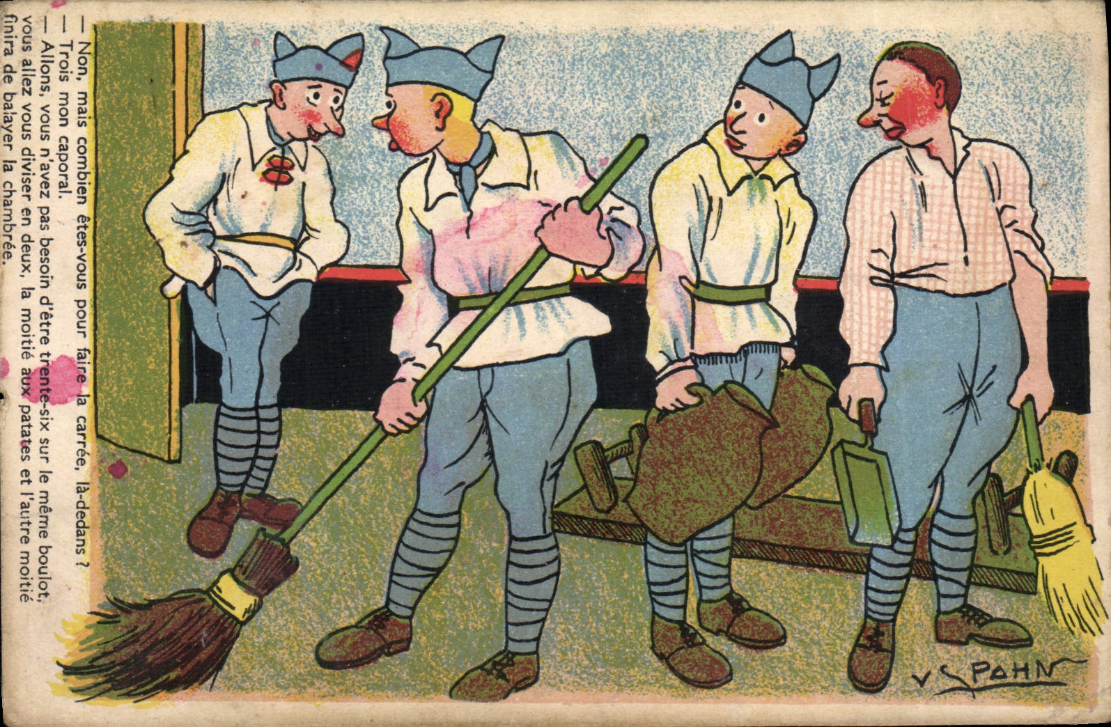 VINTAGE POSTCARD Militaria Spahn Brush