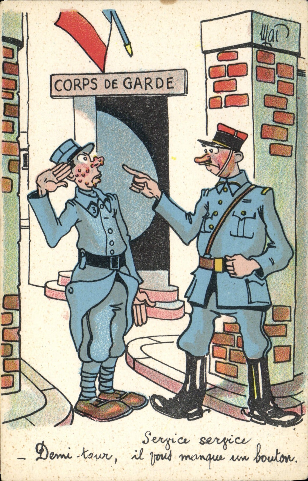 CPA Militaria Corps de garde