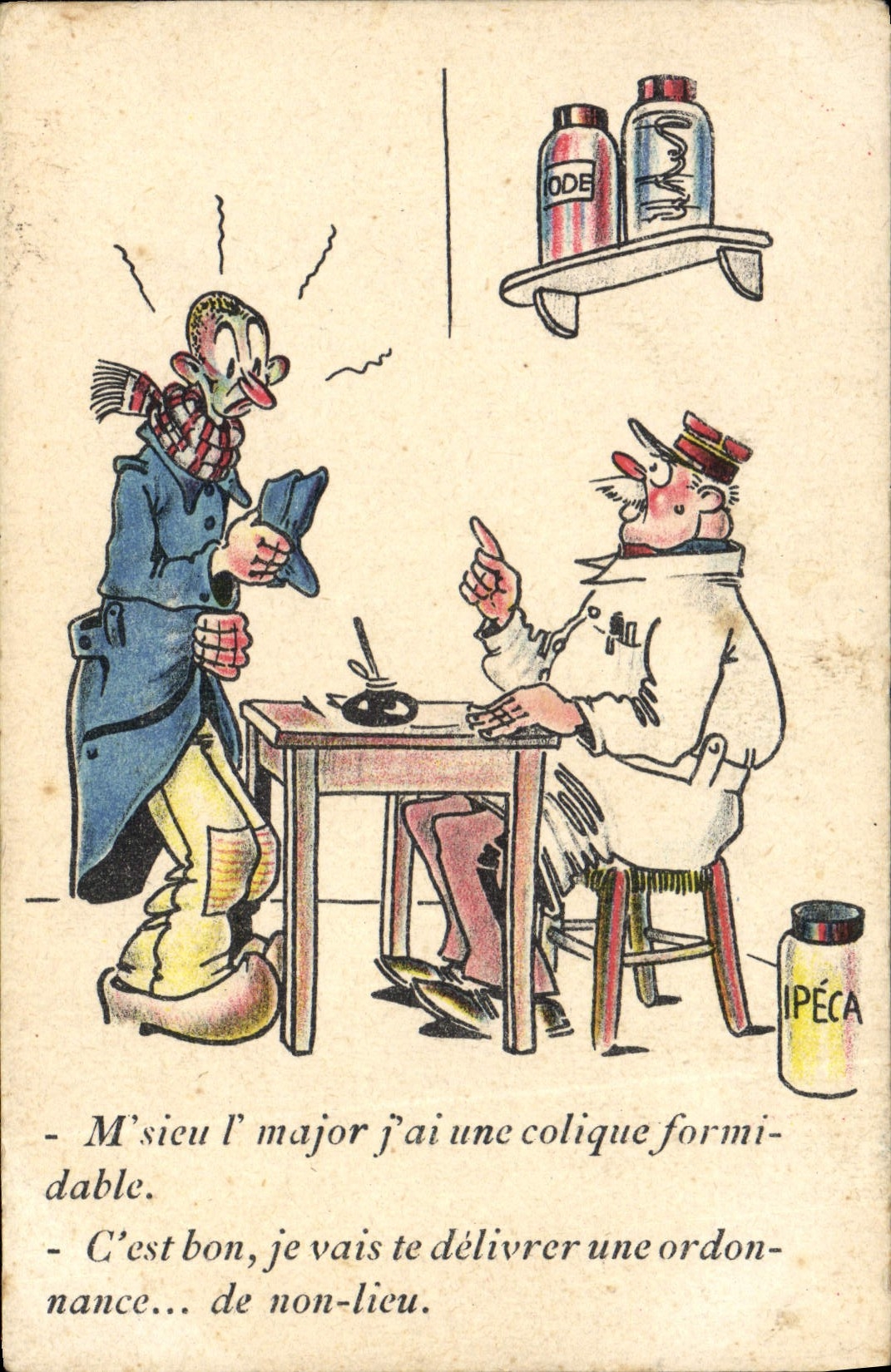 VINTAGE POSTCARD Militaria Major