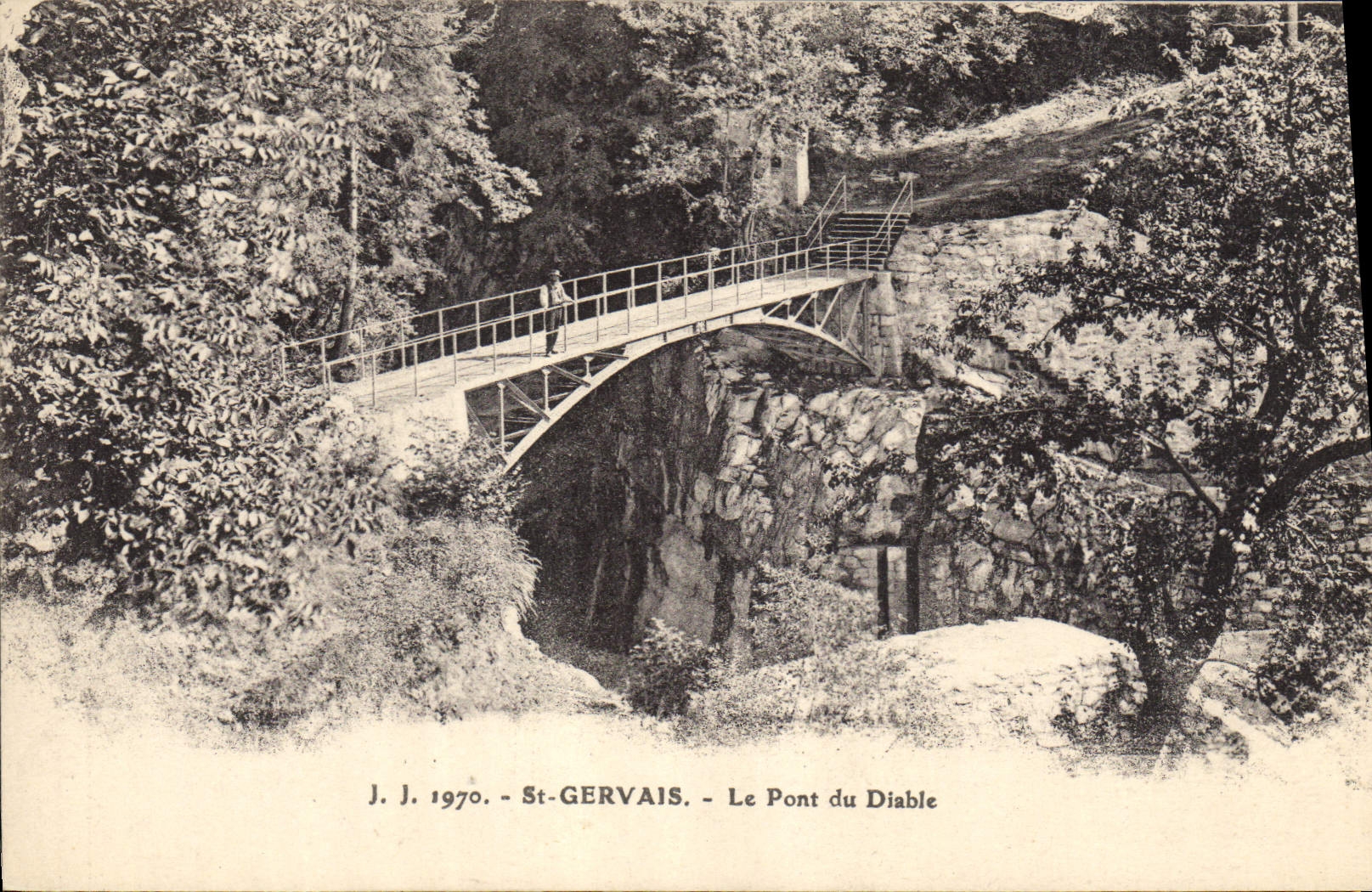 CPA St Gervais Le pont du diable