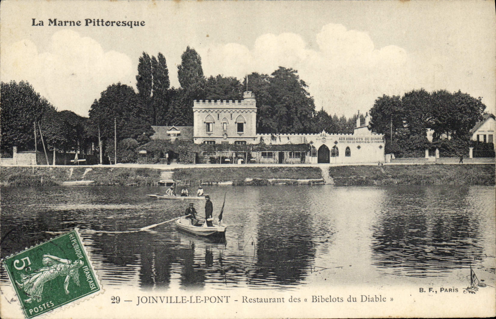 CPA Joinville le Pont Restaurant des Bibelots du diable