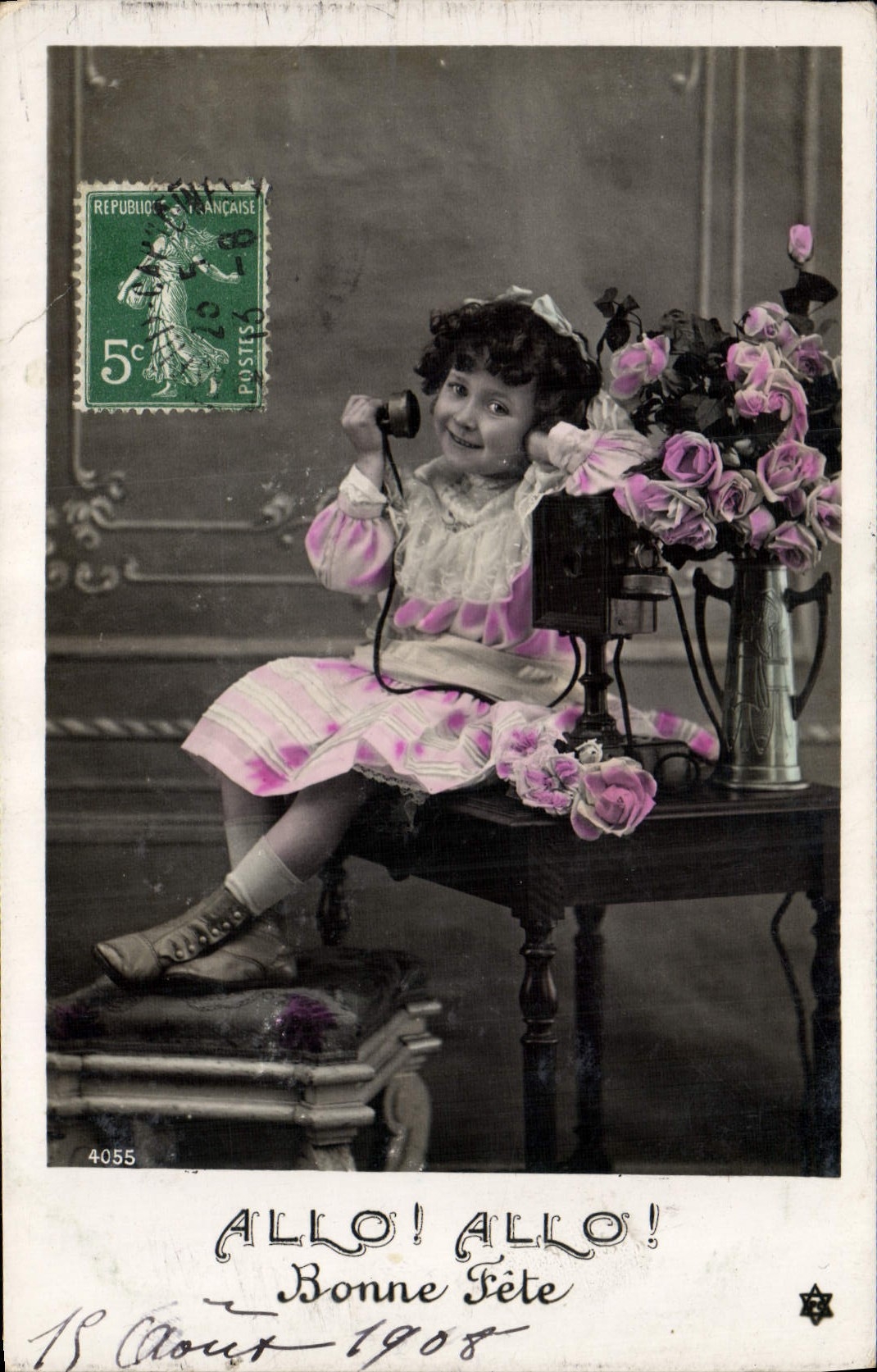 CPA Telephone Fantaisie Enfant