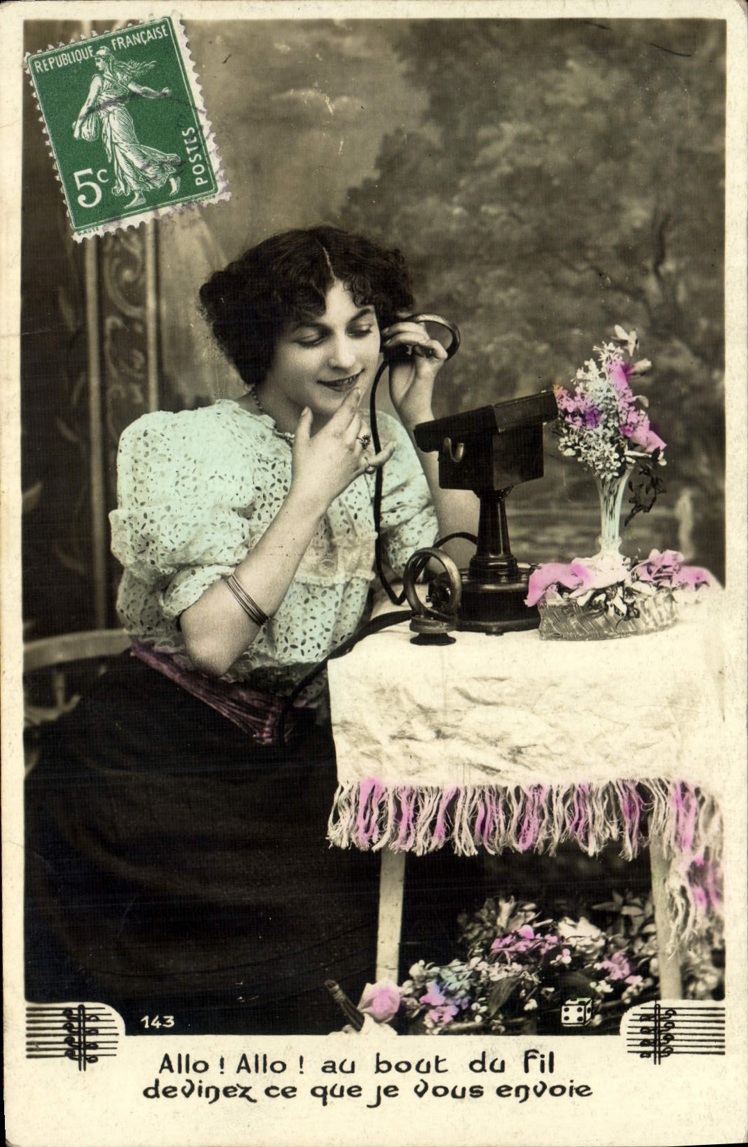 VINTAGE POSTCARD Telephone Fantasy