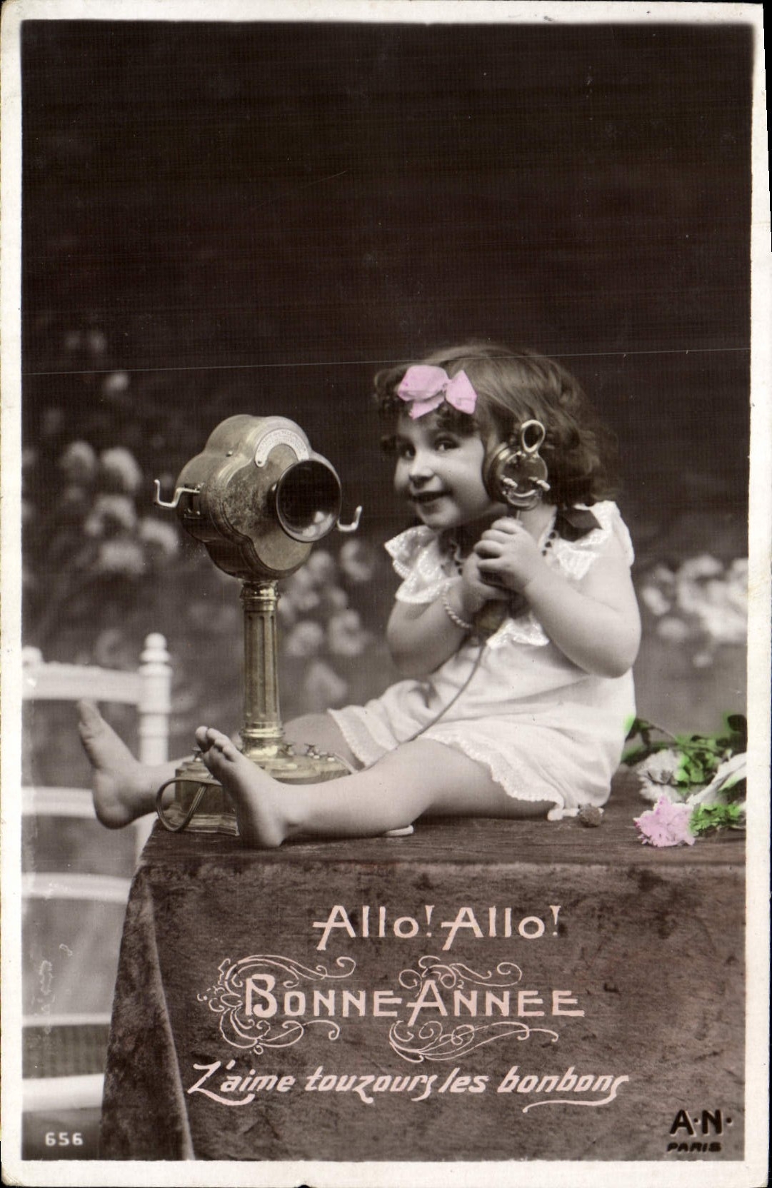 CPA Telephone Fantaisie Enfant Bebe