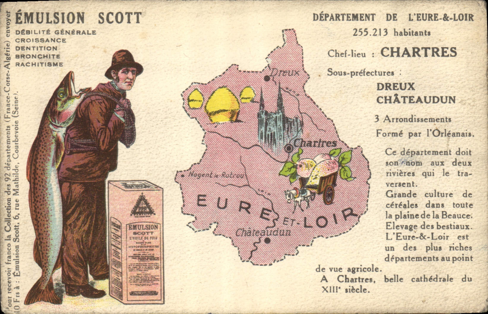 CPA Correze Emulsion Scott Eure et Loir Chartres Poisson
