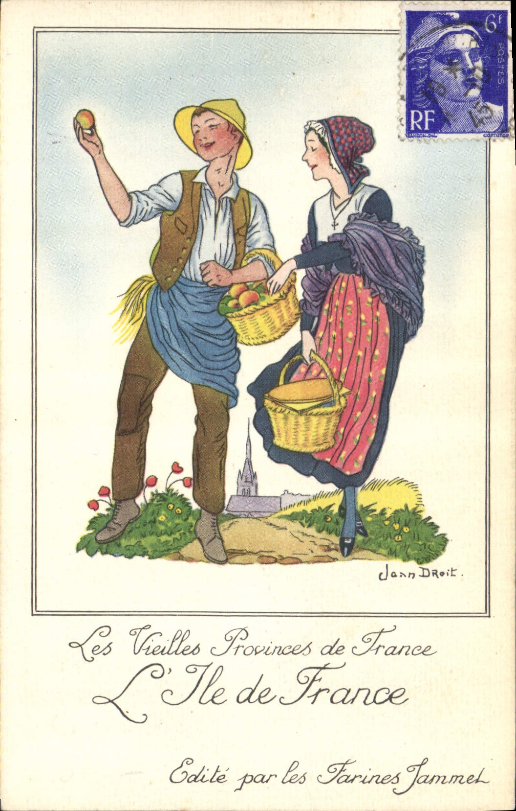 CPA Farines Jammet Ile de France Folklore