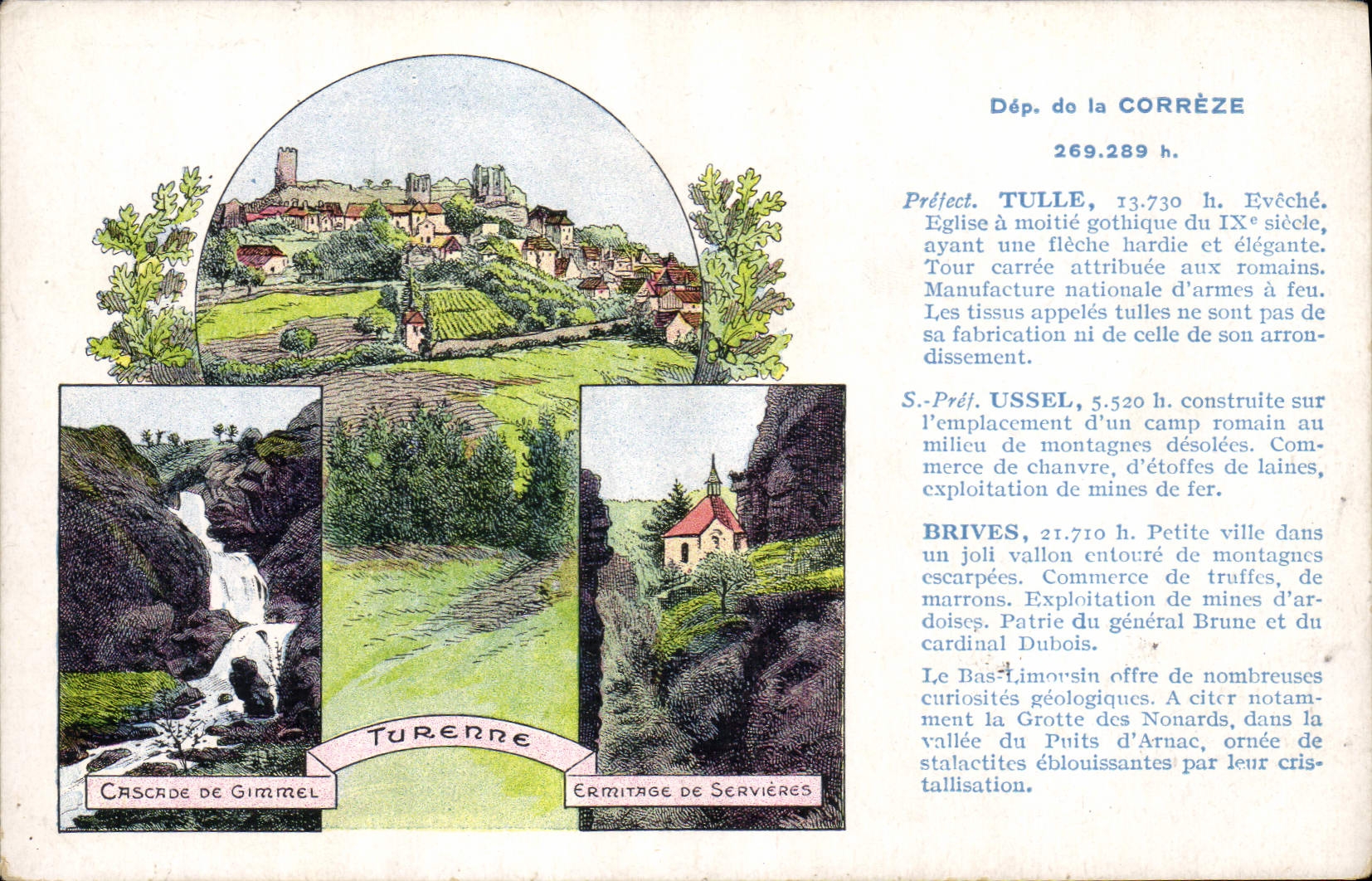 POSTAL Correze Turenne Tulle de la VENDIMIA