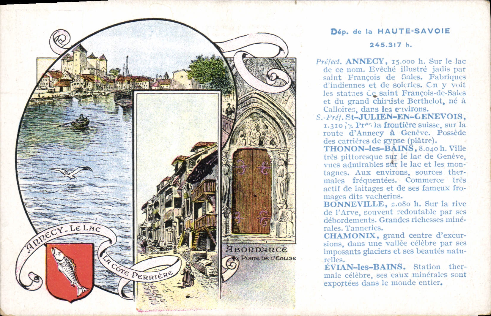VINTAGE POSTCARD High Savoy Annecy