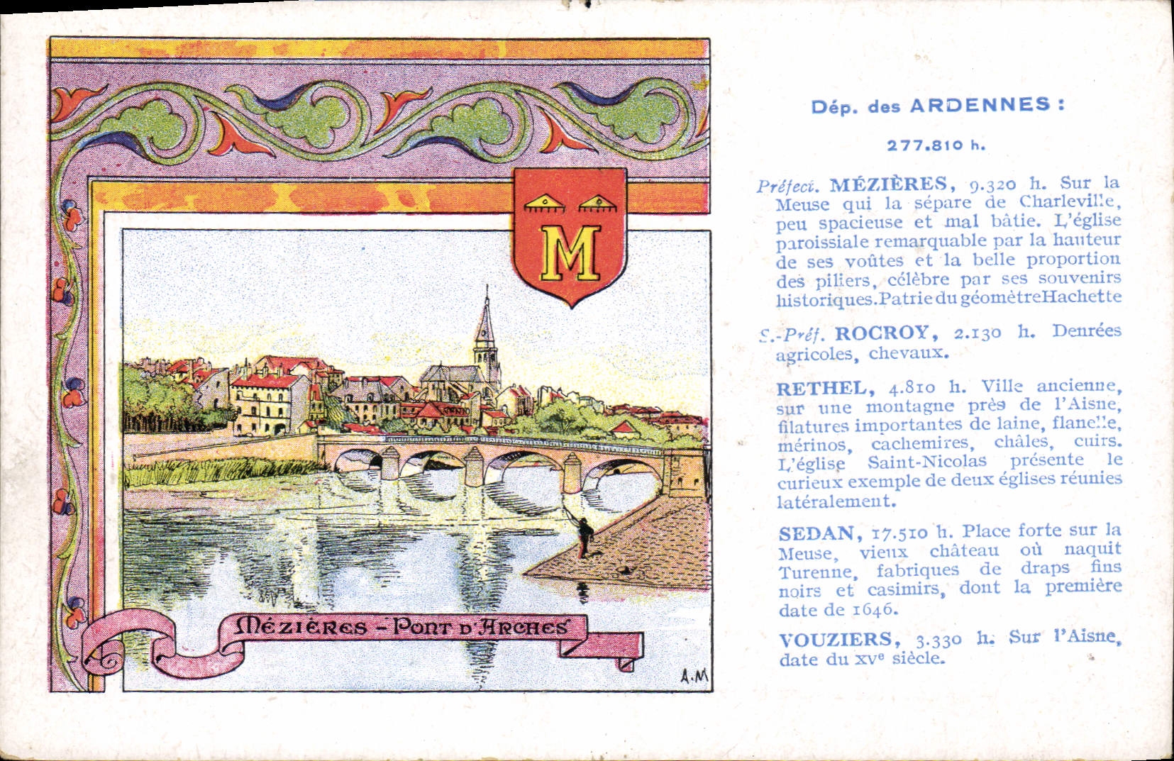 VINTAGE POSTCARD the Ardennes Wall