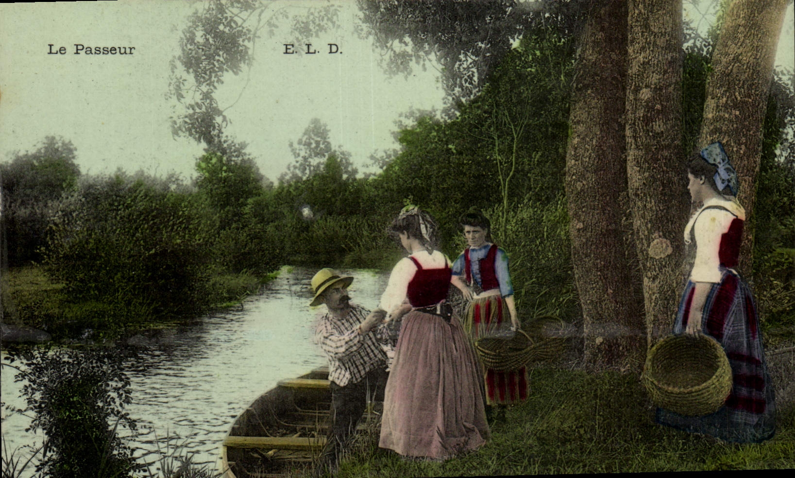 CPA Folklore Le passeur