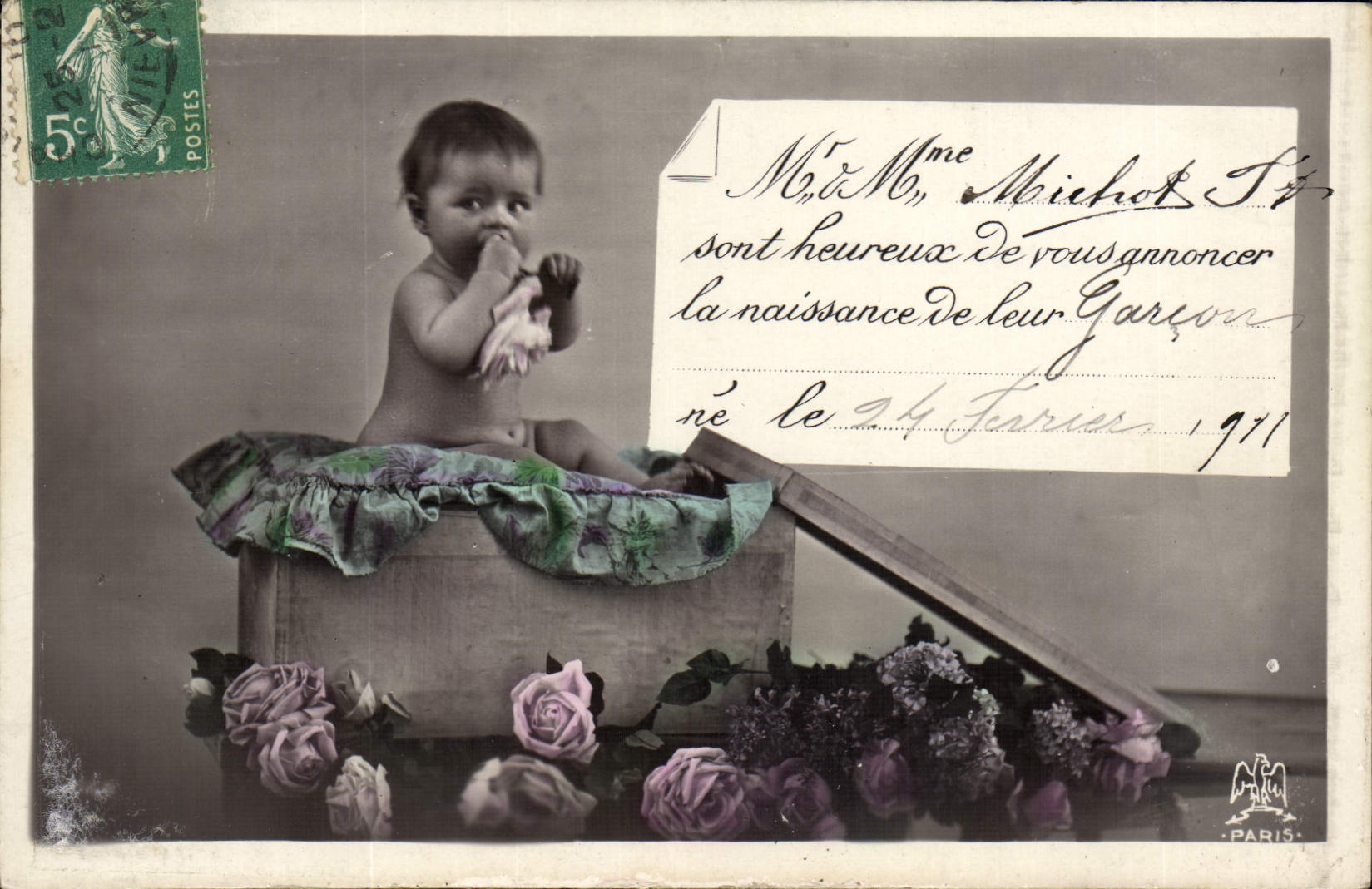VINTAGE POSTCARD Fantasy Child Michot Baby