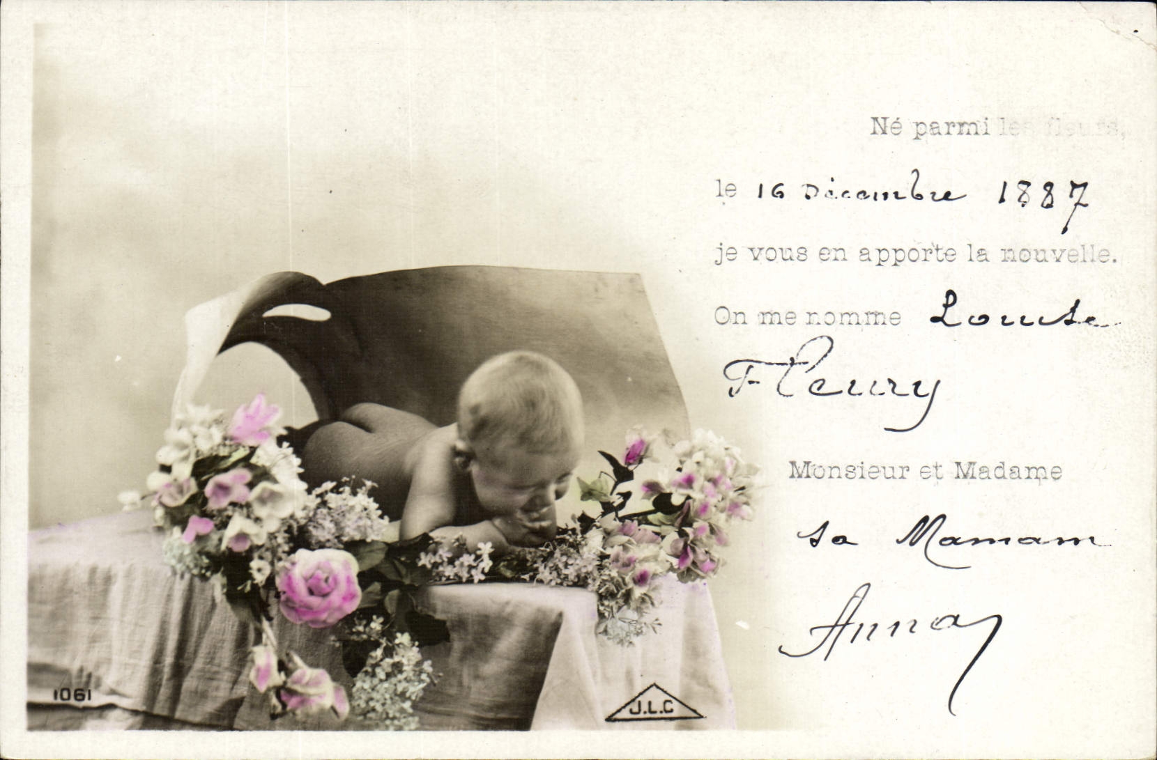 VINTAGE POSTCARD Fantasy Child Baby Louise Fleury