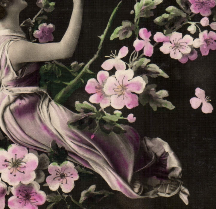 CPA Fantaisie Papillon Femme