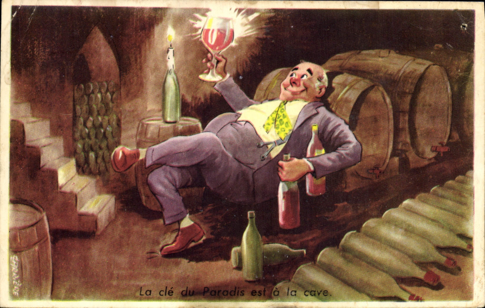 CPA Fantaisie Humour Alcool 