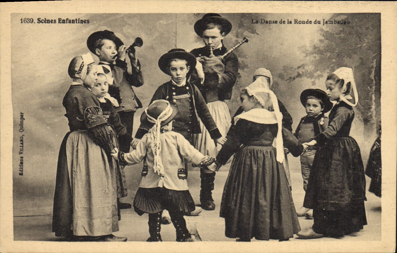 VINTAGE POSTCARD Folklore dance of the round of Jambadao Children