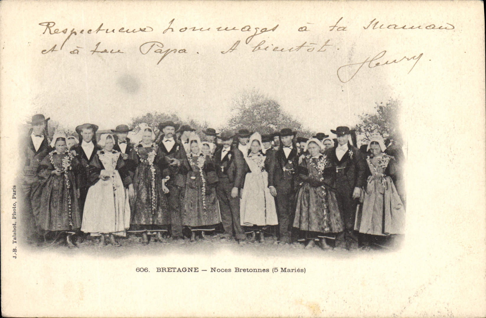 CPA Folklore Bretagne Noces bretonnes 5 mries