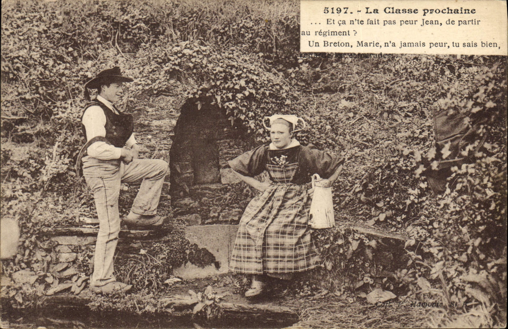 CPA Folklore la classe prochaine 