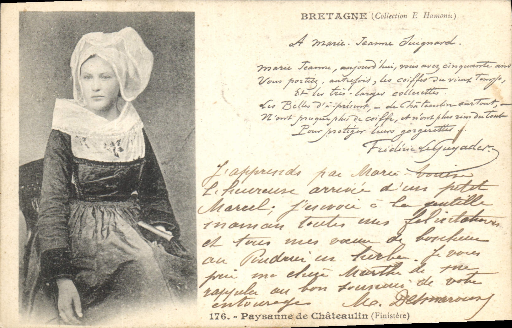 CPA Folklore Bretagne paysanne de Chateaulin 