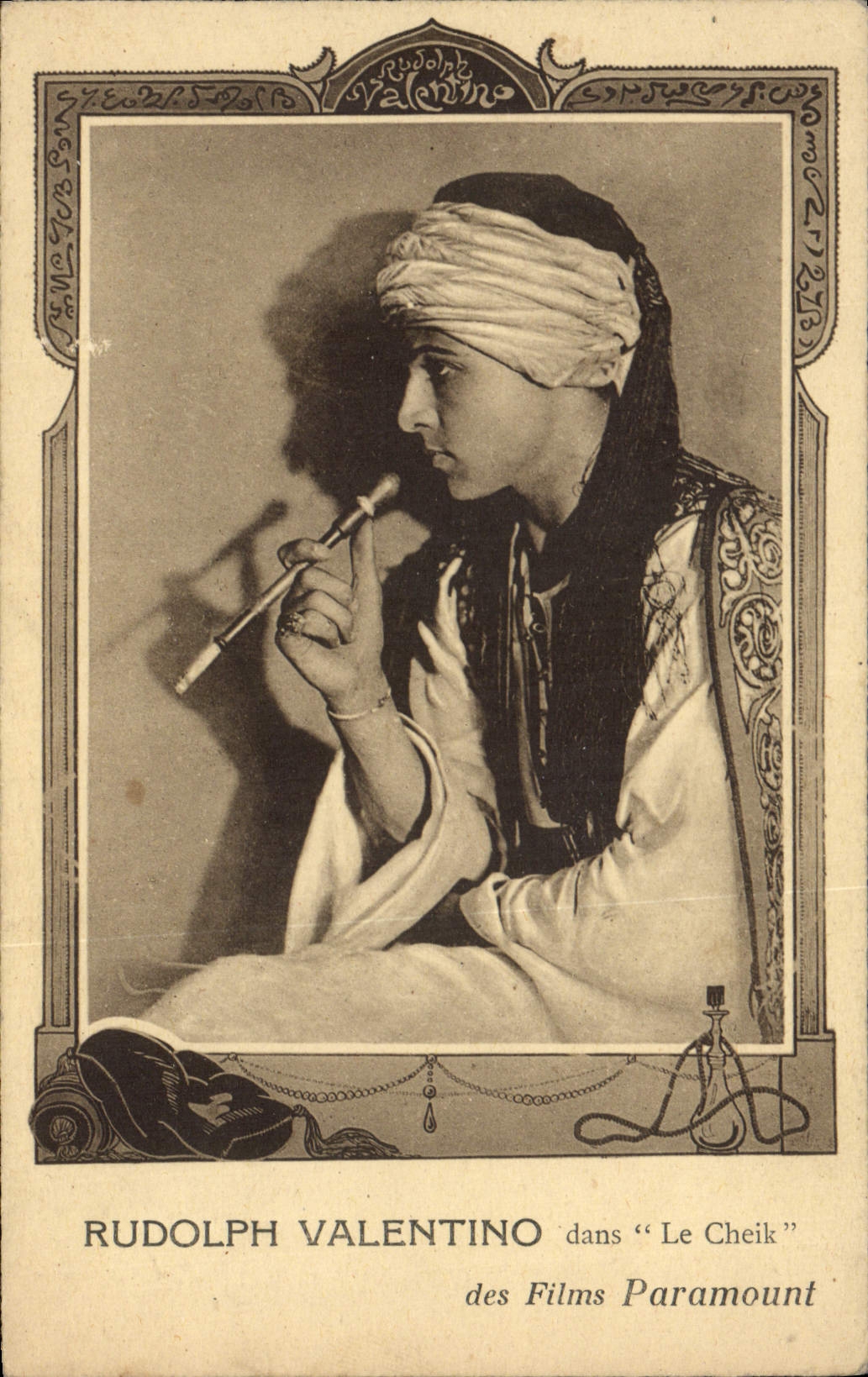 MODERN CARD Cinema Rudolph Valentino the Sheik Films Paramount