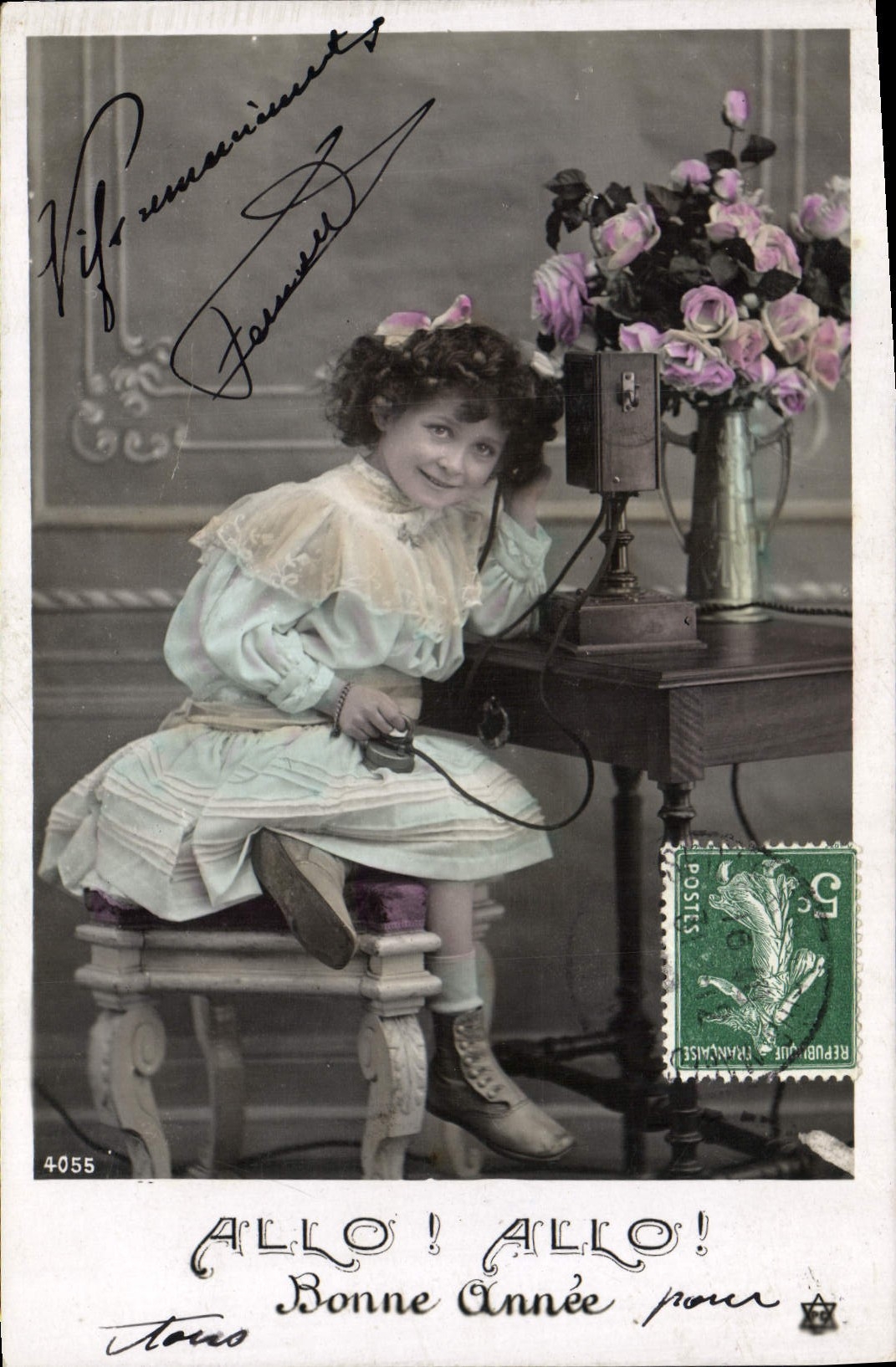 CPA Fantaisie Telephone Enfant 