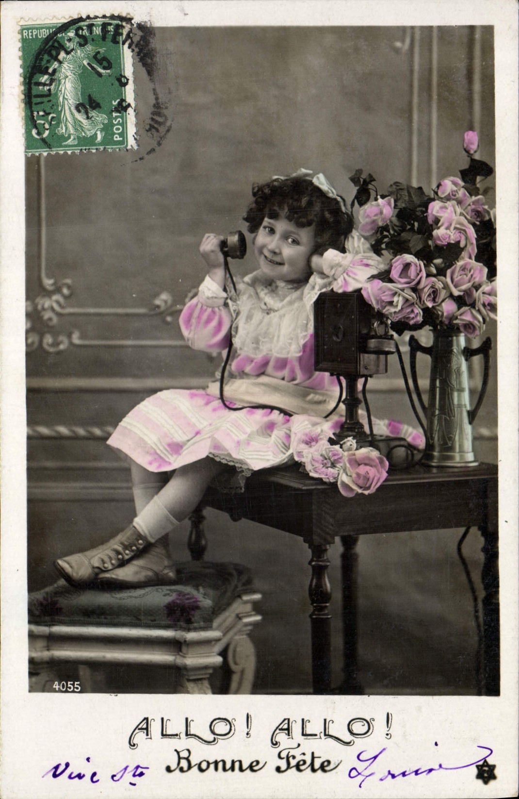 CPA Fantaisie Telephone Enfant 